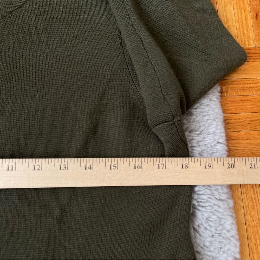 TALBOTS Military Jacket Cardigan Green Gold Buttons 100% Metino Wool - Picture 8 of 8